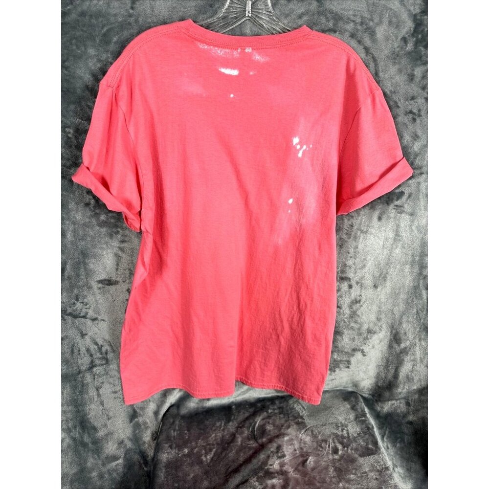Women’s T-shirt Cozy Vibes Bleached Pink Soft & Comfy Size Adult Large - Picture 8 of 8